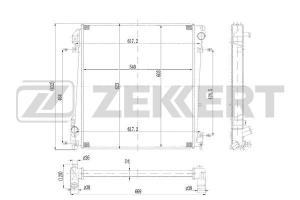 Радиатор охлаждения двигателя Ford Explorer 3 2002-2005 Zekkert MK1578; 3L2Z 8005 AA; 1L2Z 8005 DC