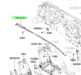 Подушка безопасности / Боковая шторка левая Ford Explorer 5 2011-2019 DB5Z-78042D95-A ; DB53-78042D95-AB/AA/AC/AD/AG/AE/AC