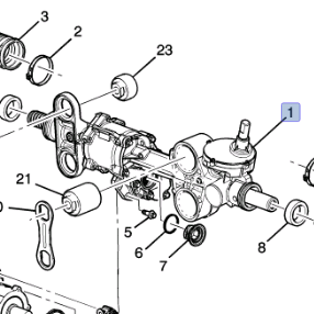 Корпус рулевой рейки (без механизма) Cadillac Escalade / Tahoe 2015-2020 84532343 ; 84368394 ; 23341211 ; 23361174 ; 84101459 ; 84235646 ; 23185536 ; 23191364 ; 23231302 ; 19417064