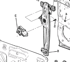 Стеклоподъемник задней правой двери Cadillac Escalade (ESV) 2014-2020 84043807 ; 23274661 ; 22921497
