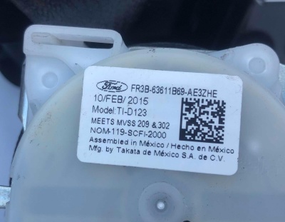 Ремень безопасности задний левый Ford Mustang 2015-2017 FR3Z 63611B69 AB ; FR3B 63611B69 AF/AG/AC/AE/AD